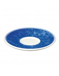 Churchill New Horizons Marble Border Cappuccino Saucers Blue 170mm