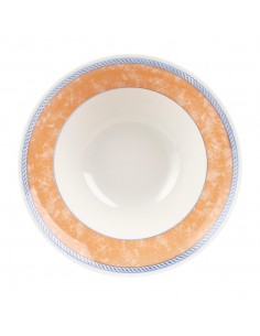 Churchill New Horizons Marble Border Salad Bowls Orange 172mm
