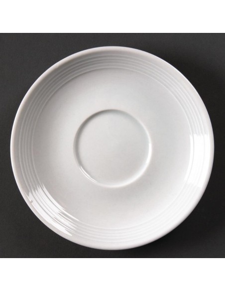 Olympia Linear Stacking Tea Cup Saucers
