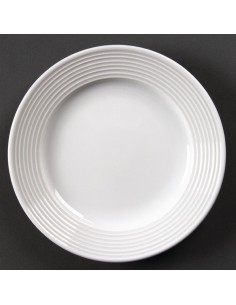 Olympia Linear Wide Rimmed Plates 150mm