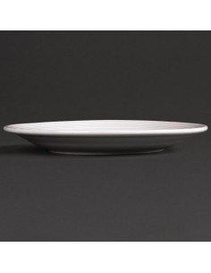 Olympia Linear Wide Rimmed Plates 150mm 2