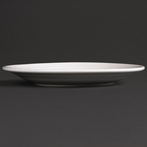 Olympia Linear Wide Rimmed Plates 150mm