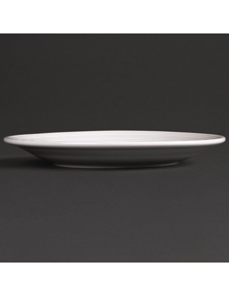 Olympia Linear Wide Rimmed Plates 150mm