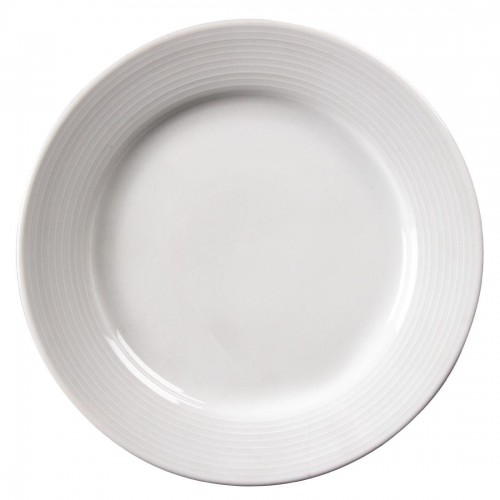 Olympia Linear Wide Rimmed Plates 200mm