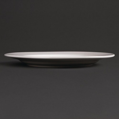 Olympia Linear Wide Rimmed Plates 310mm
