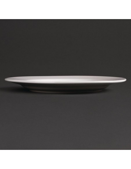 Olympia Linear Wide Rimmed Plates 310mm