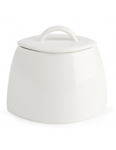 Lumina Fine China Oval Sugar Bowls with Lids 200ml 7oz 2