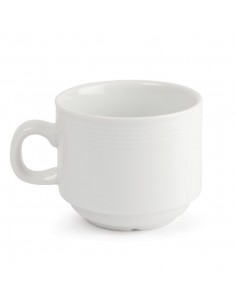 Olympia Linear Stacking Tea Cups 200ml 7oz 2