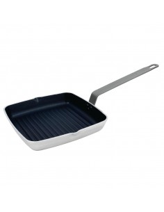 Vogue Square Non-Stick Ribbed Skillet Pan