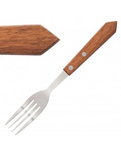 Steak Fork Wooden Handle 100mm