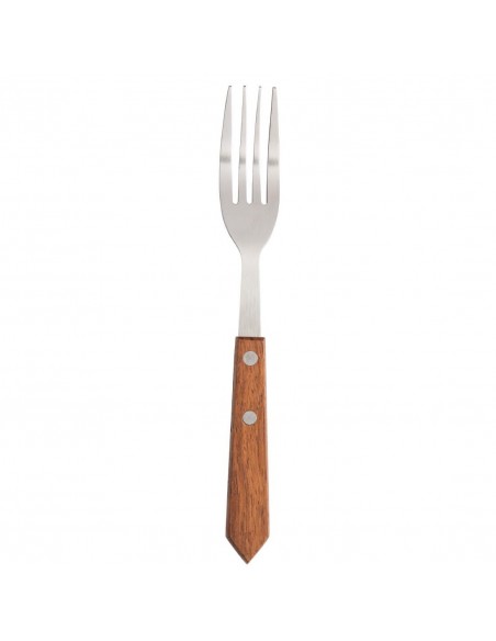 Steak Fork Wooden Handle 100mm
