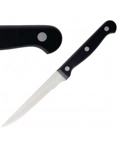 Steak Knife Black Handle 115mm