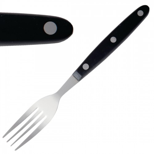 Steak Fork Black Handle 100mm