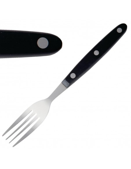 Steak Fork Black Handle 100mm