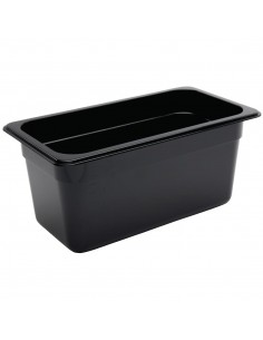 Vogue Polycarbonate 1/3 Gastronorm Container 150mm Black