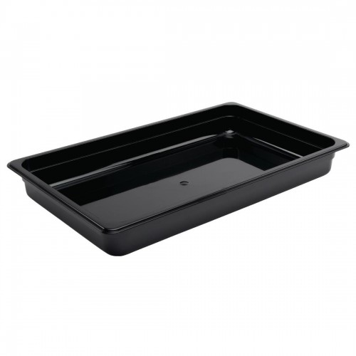 Vogue Polycarbonate 1/1 Gastronorm Container 65mm Black