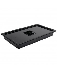 Vogue Polycarbonate 1/1 Gastronorm Container 65mm Black 2