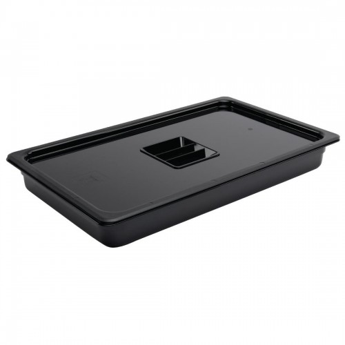 Vogue Polycarbonate 1/1 Gastronorm Container 65mm Black