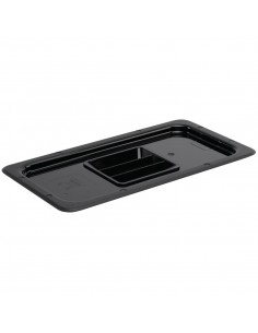 Vogue Polycarbonate 1/3 Gastronorm Lid Black