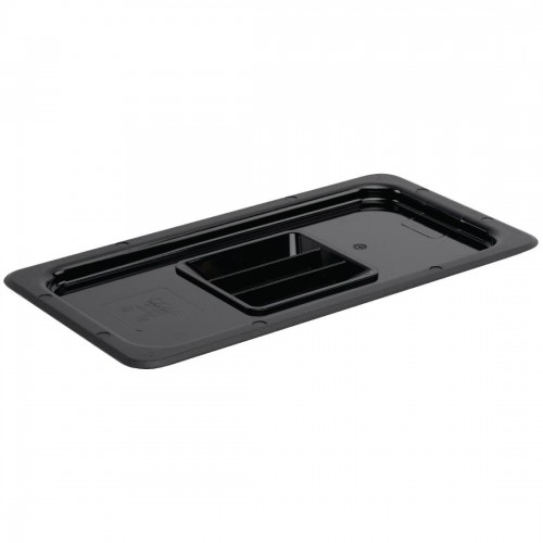 Vogue Polycarbonate 1/3 Gastronorm Lid Black