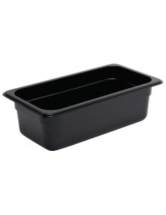 Vogue Polycarbonate 1/3 Gastronorm Container 100mm Black