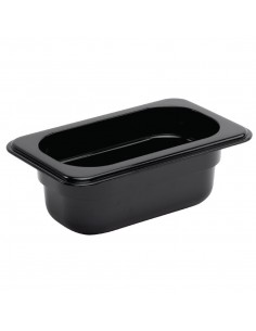 Vogue Polycarbonate 1/9 Gastronorm Container 65mm Black