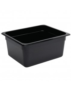 Vogue Polycarbonate 1/2 Gastronorm Container 150mm Black