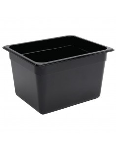 Vogue Polycarbonate 1/2 Gastronorm Container 200mm Black