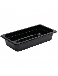 Vogue Polycarbonate 1/3 Gastronorm Container 65mm Black