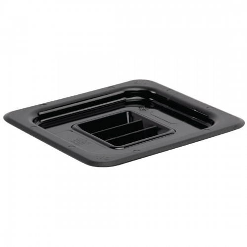 Vogue Polycarbonate 1/6 Gastronorm Lid Black