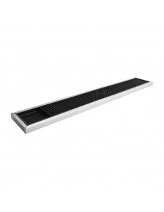 Beaumont Rubber Bar Mat with Stainless Steel Frame 600 x 100mm