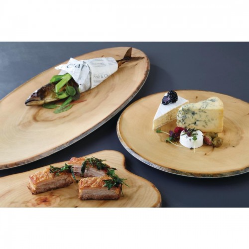APS Timber Oval Melamine Platter 650 x 260mm