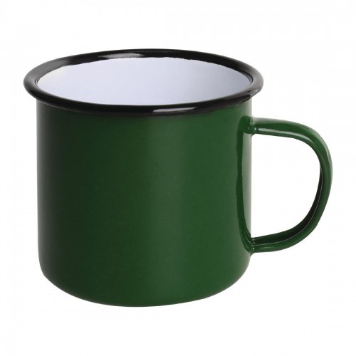 Olympia Enamel Mugs Green 350ml