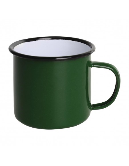 Olympia Enamel Mugs Green 350ml