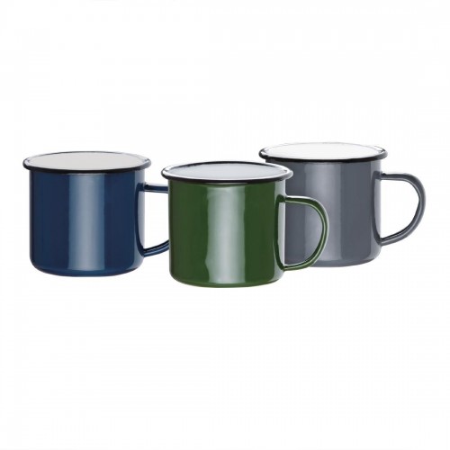 Olympia Enamel Mug Grey 350ml