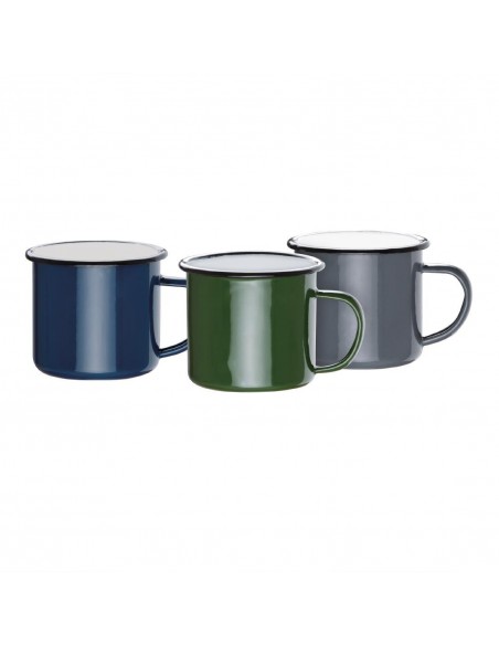 Olympia Enamel Mug Grey 350ml