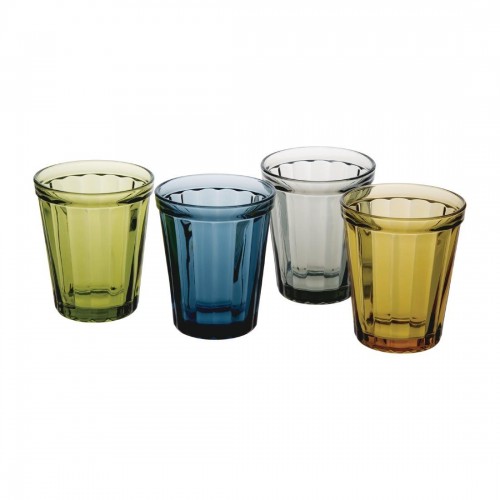 Olympia Cabot Panelled Glass Tumbler Blue 260ml