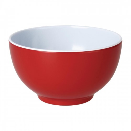 Kristallon Gala Colour Rim Melamine Bowl Red 125mm