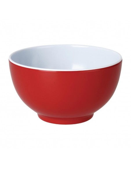 Kristallon Gala Colour Rim Melamine Bowl Red 125mm
