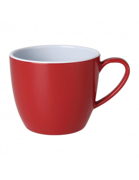 Kristallon Gala Colour Rim Melamine Mug Red 285ml