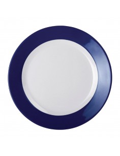Kristallon Gala Colour Rim Melamine Plate Blue 230mm