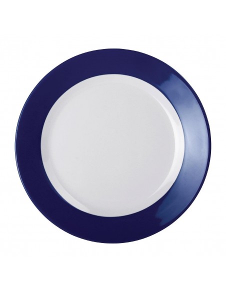 Kristallon Gala Colour Rim Melamine Plate Blue 230mm