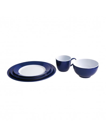 Kristallon Gala Colour Rim Melamine Plate Blue 230mm