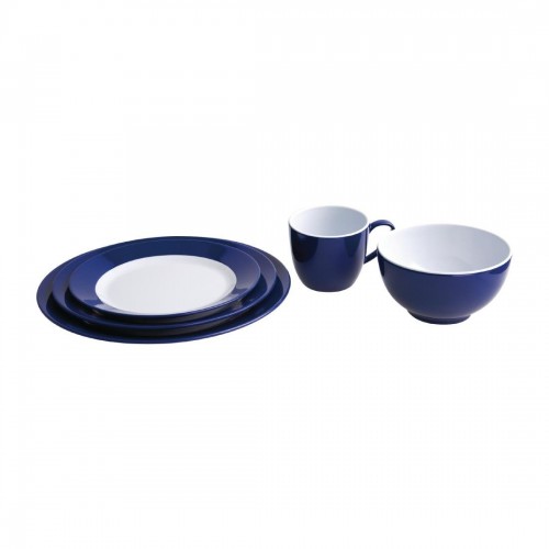 Kristallon Gala Colour Rim Melamine Plate Blue 260mm