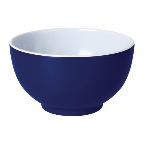 Kristallon Gala Colour Rim Melamine Bowl Blue 125mm