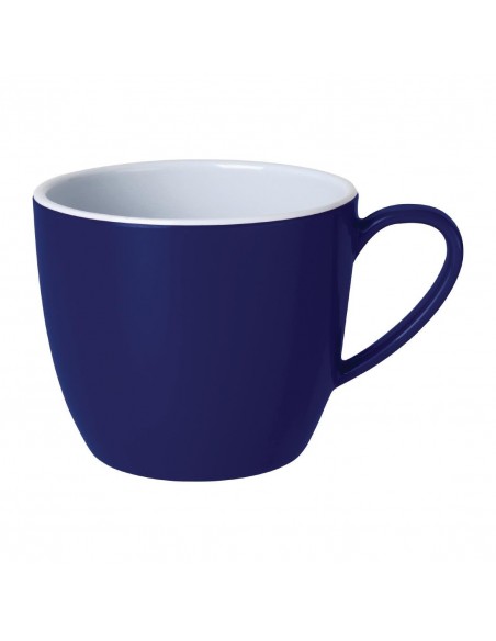Kristallon Gala Colour Rim Melamine Mug Blue 285ml