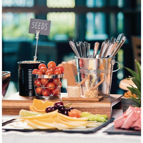 Olympia Galvanised Steel Chip Cup Black