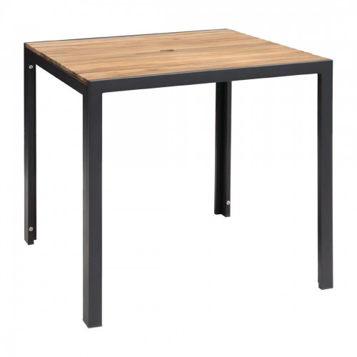 Bolero Square Steel and Acacia Table 800mm Bolero Square Steel and Acacia Table 800mm