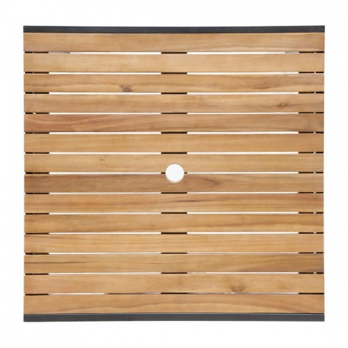 Bolero Square Steel and Acacia Table 800mm Bolero Square Steel and Acacia Table 800mm