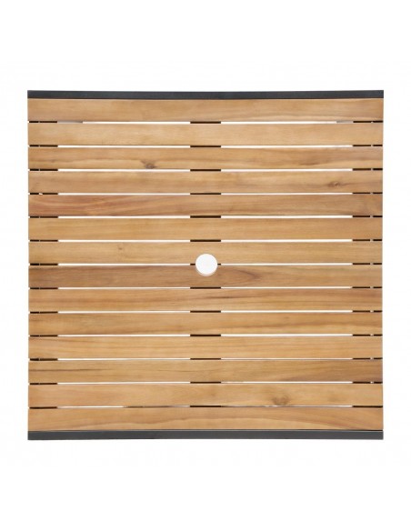 Bolero Square Steel and Acacia Table 800mm Bolero Square Steel and Acacia Table 800mm